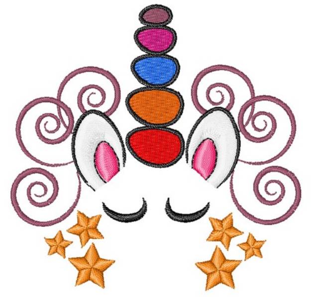 Picture of Swirly Unicorn Machine Embroidery Design