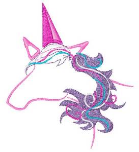 Picture of Unicorn Outline Machine Embroidery Design