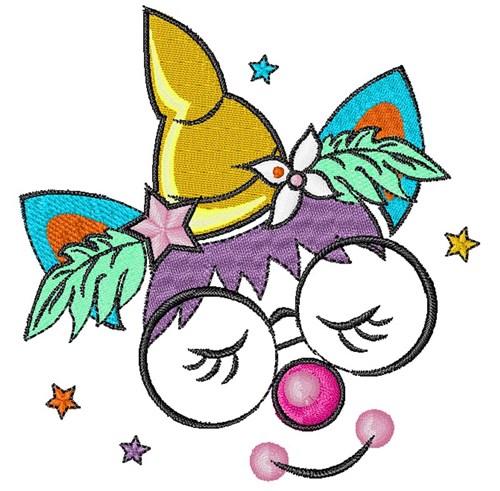 Unicorn Clown Machine Embroidery Design