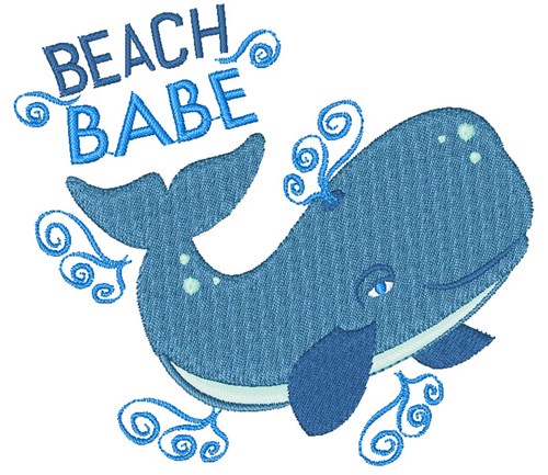 Beach Babe Machine Embroidery Design