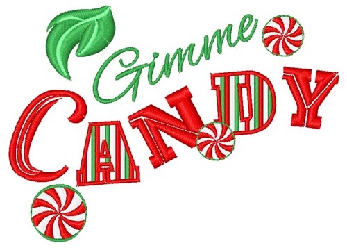 Gimme Candy Machine Embroidery Design