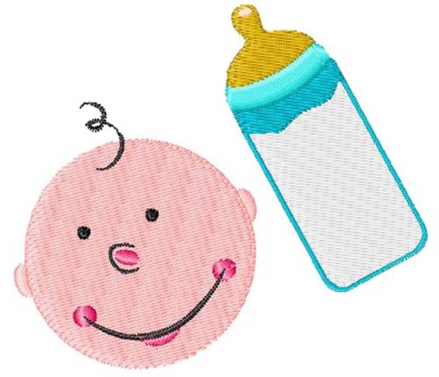 Picture of Baby & Bottle Machine Embroidery Design