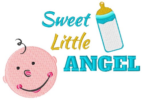 Sweet Little Angel Machine Embroidery Design