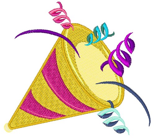 Celebration Horn Machine Embroidery Design