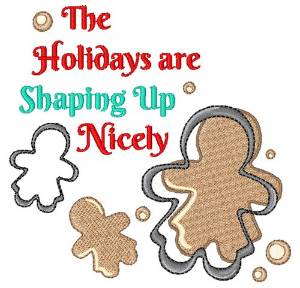 Picture of Holidays Are Shaping Up Machine Embroidery Design