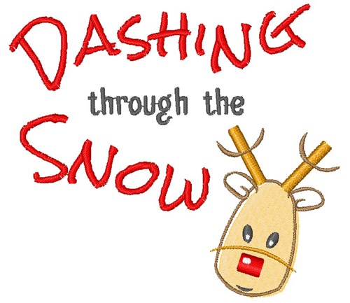 Dashing Through The Snow Machine Embroidery Design