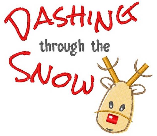 Picture of Dashing Through The Snow Machine Embroidery Design