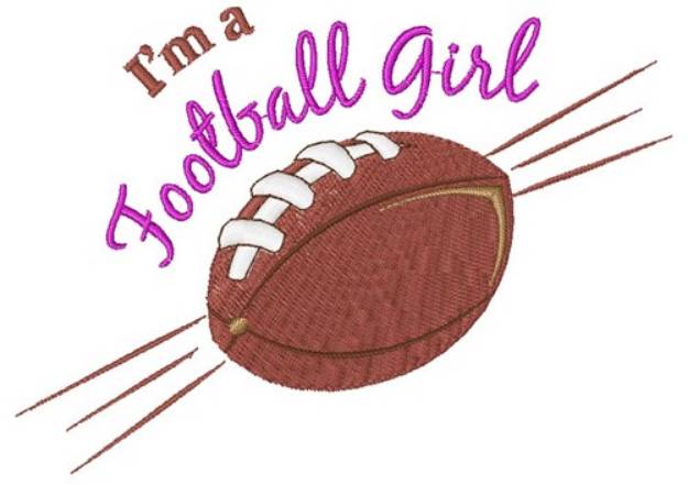 Picture of Im A Football Girl Machine Embroidery Design