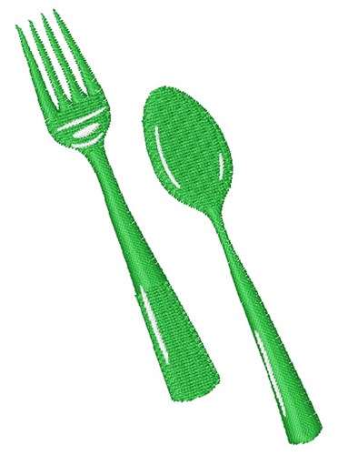Fork & Spoon Machine Embroidery Design