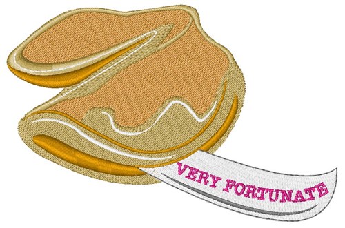 Fortune Cookie Very Fortunate Machine Embroidery Design