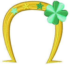 Picture of St. Patricks Day Horseshoe Machine Embroidery Design