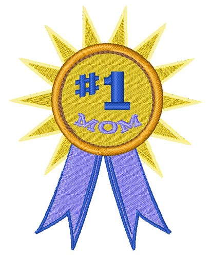 #1 Mom Machine Embroidery Design