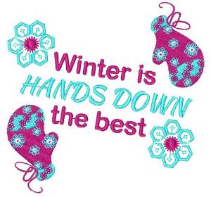Picture of Winter Is The Best Machine Embroidery Design
