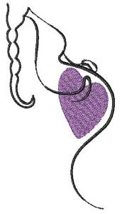 Picture of Motherhood Outline Machine Embroidery Design
