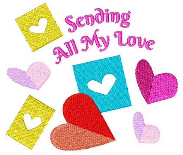Picture of Sending All My Love Machine Embroidery Design