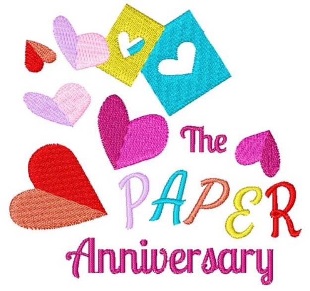 Picture of The Paper Anniversary Machine Embroidery Design