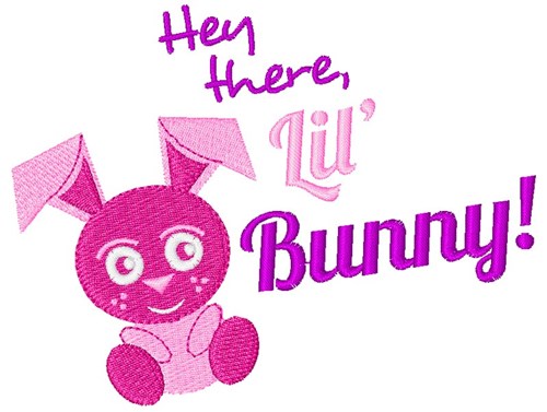 Hey There, Lil Bunny! Machine Embroidery Design