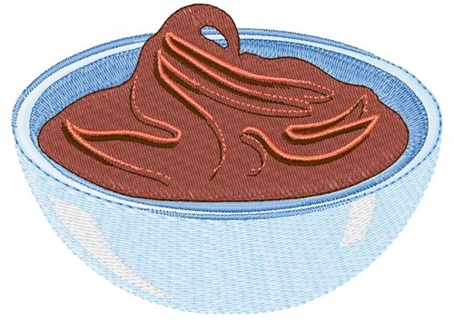 Bowl Of Pudding Machine Embroidery Design