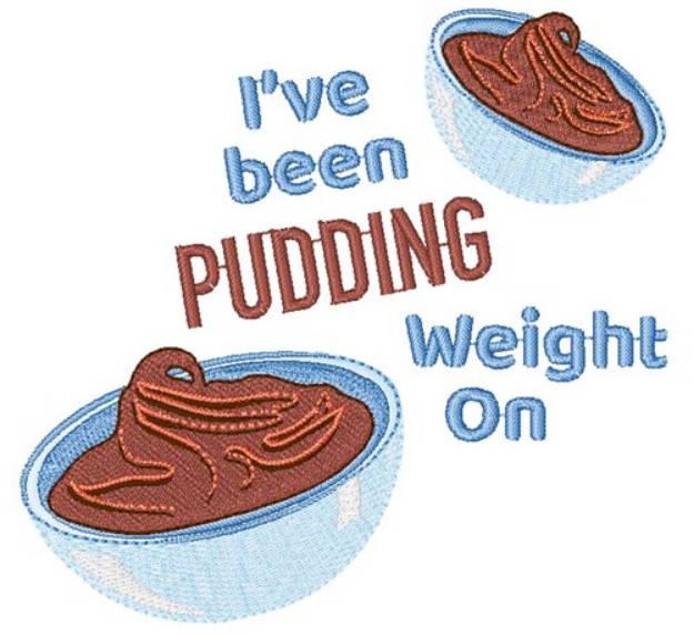 Picture of Pudding On Weight Machine Embroidery Design