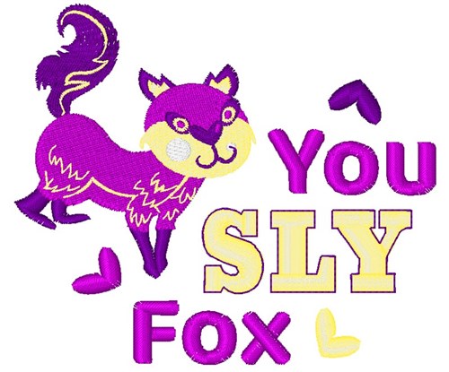 You Sly Fox Machine Embroidery Design