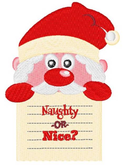 Picture of Naughty Or Nice? Machine Embroidery Design