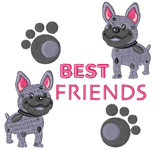Best Friends Spotted Dogs Machine Embroidery Design