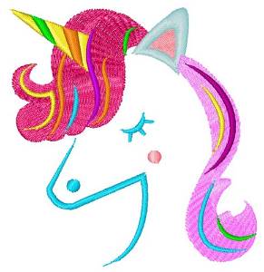 Picture of Colorful Unicorn Machine Embroidery Design