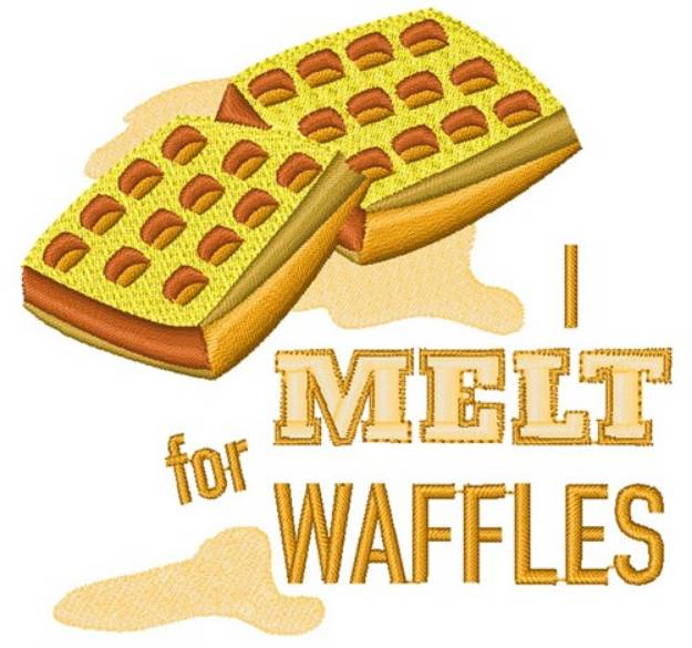 Picture of I Melt For Waffles Machine Embroidery Design