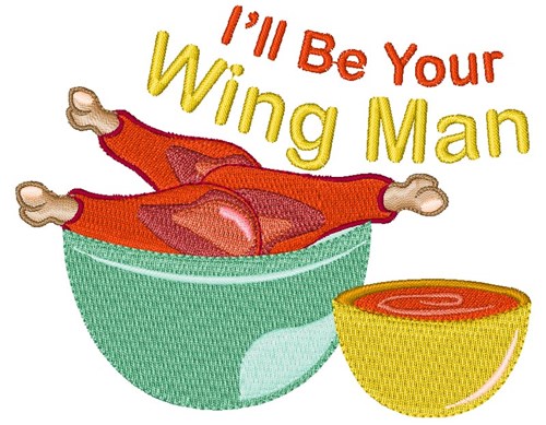 Wing Man Machine Embroidery Design