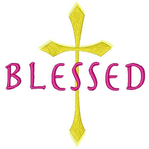 Picture of Blessed Cross Machine Embroidery Design