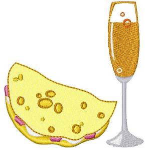 Picture of Brunch Omelette & Mimosa Machine Embroidery Design