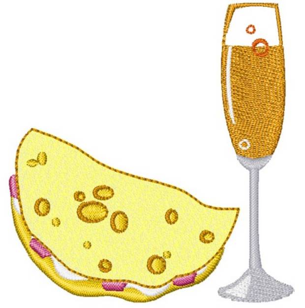 Picture of Brunch Omelette & Mimosa Machine Embroidery Design