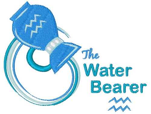 Aquarius: The Water Bearer Machine Embroidery Design