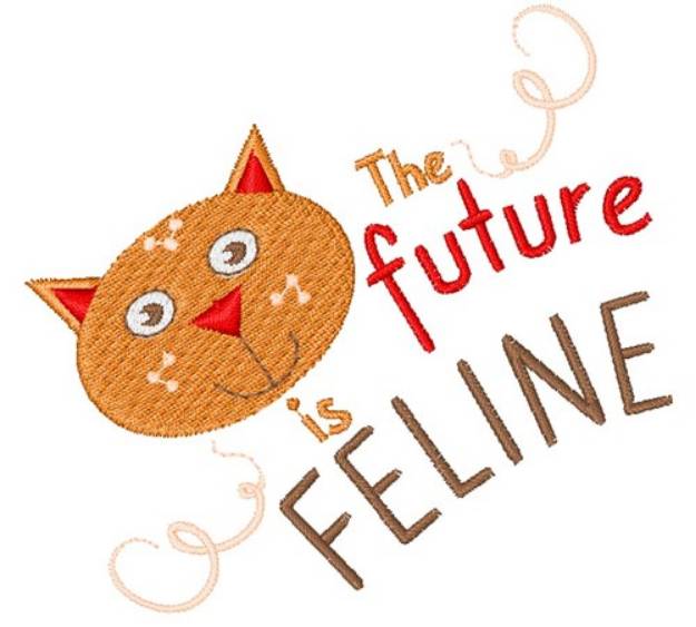 Picture of The Future Is Feline Machine Embroidery Design