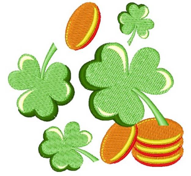 Picture of Shamrocks & Gold Machine Embroidery Design