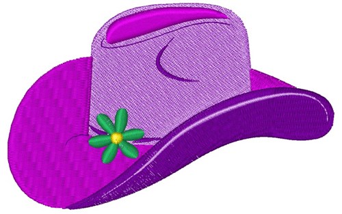Cowgirl Hat Machine Embroidery Design