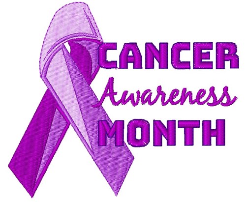Cancer Awareness Month Machine Embroidery Design