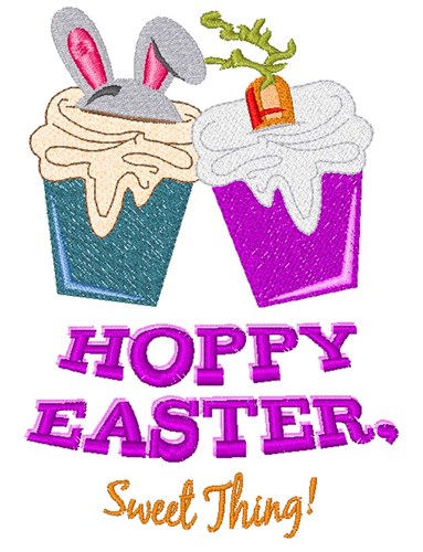 Hoppy Easter Sweet Thing! Machine Embroidery Design