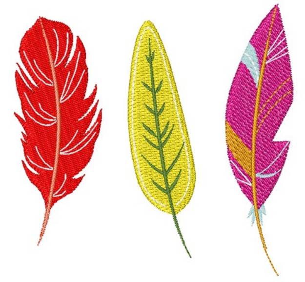 Picture of Colorful Feathers Machine Embroidery Design