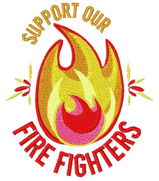 Picture of Support Our Fire Fighters Machine Embroidery Design