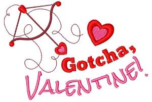 Picture of Gotcha, Valentine! Machine Embroidery Design