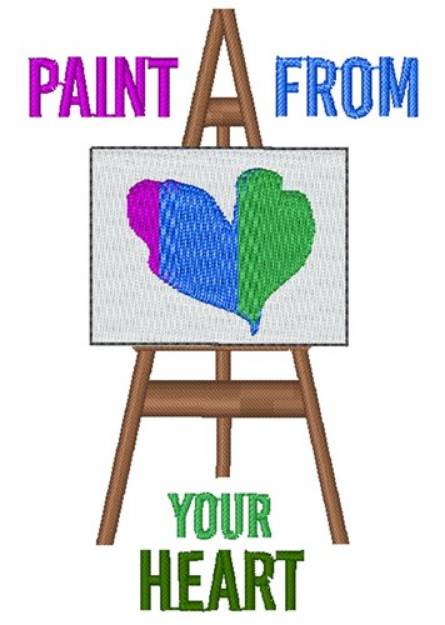 Picture of Paint From Your Heart Machine Embroidery Design