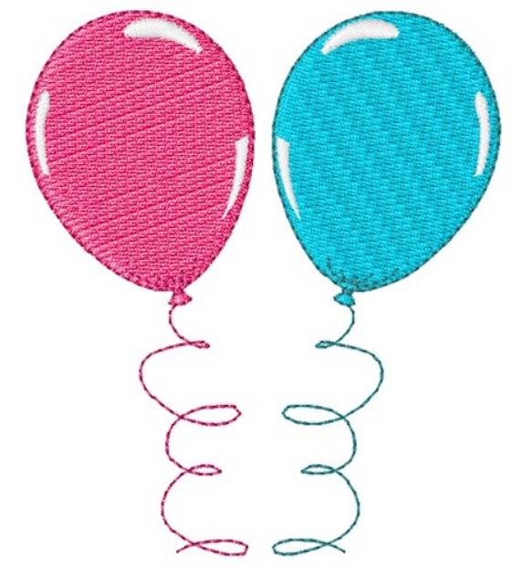 Picture of Baby Shower Balloons Machine Embroidery Design