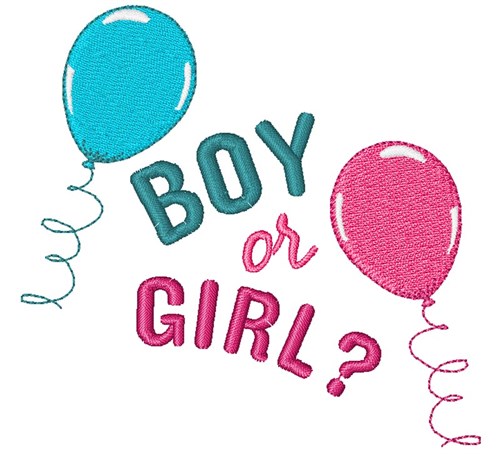 Boy or Girl? Machine Embroidery Design