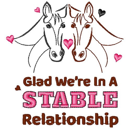 In A Stable Relationship Machine Embroidery Design