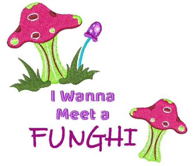 Picture of Wanna Meet A Funghi Machine Embroidery Design
