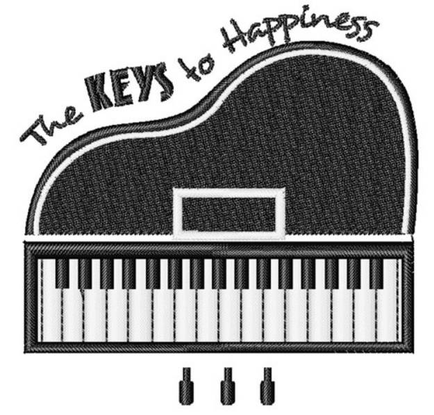 Picture of The Keys To Happiness Machine Embroidery Design