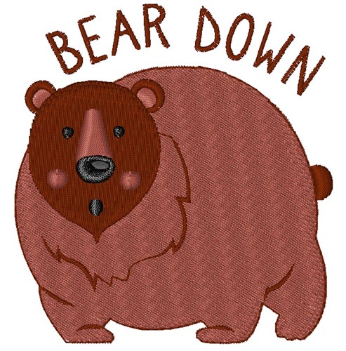 Bear Down Machine Embroidery Design