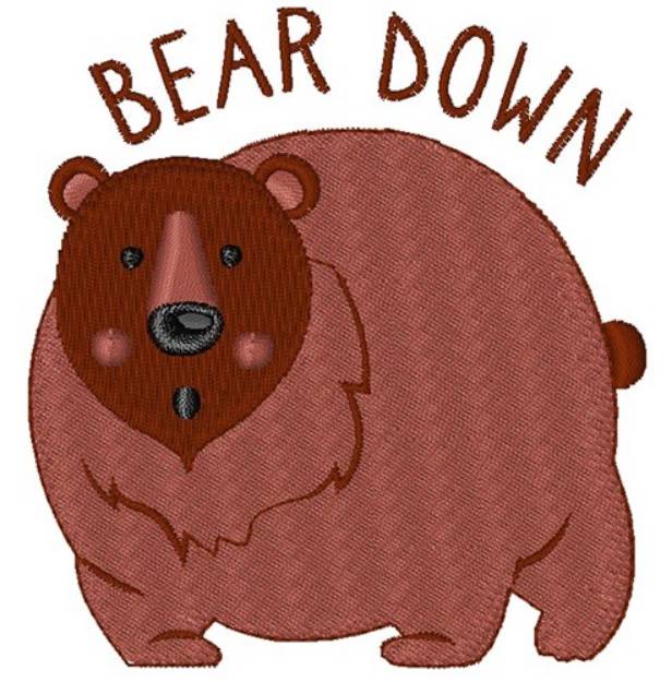 Picture of Bear Down Machine Embroidery Design