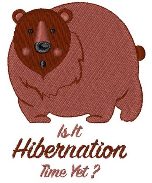 Picture of Hibernation Time Yet? Machine Embroidery Design